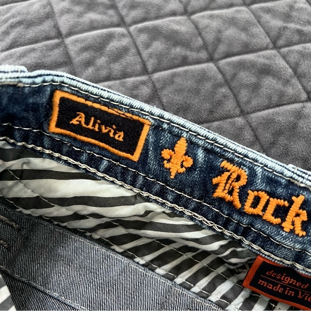 Rock Revival Jeans Women 24 Alivia Skinny Jean Embroidered Pocket B27 - Picture 5 of 10